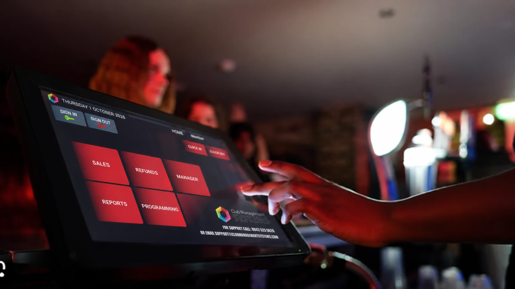 CMS EPOS being used in a busy club bar