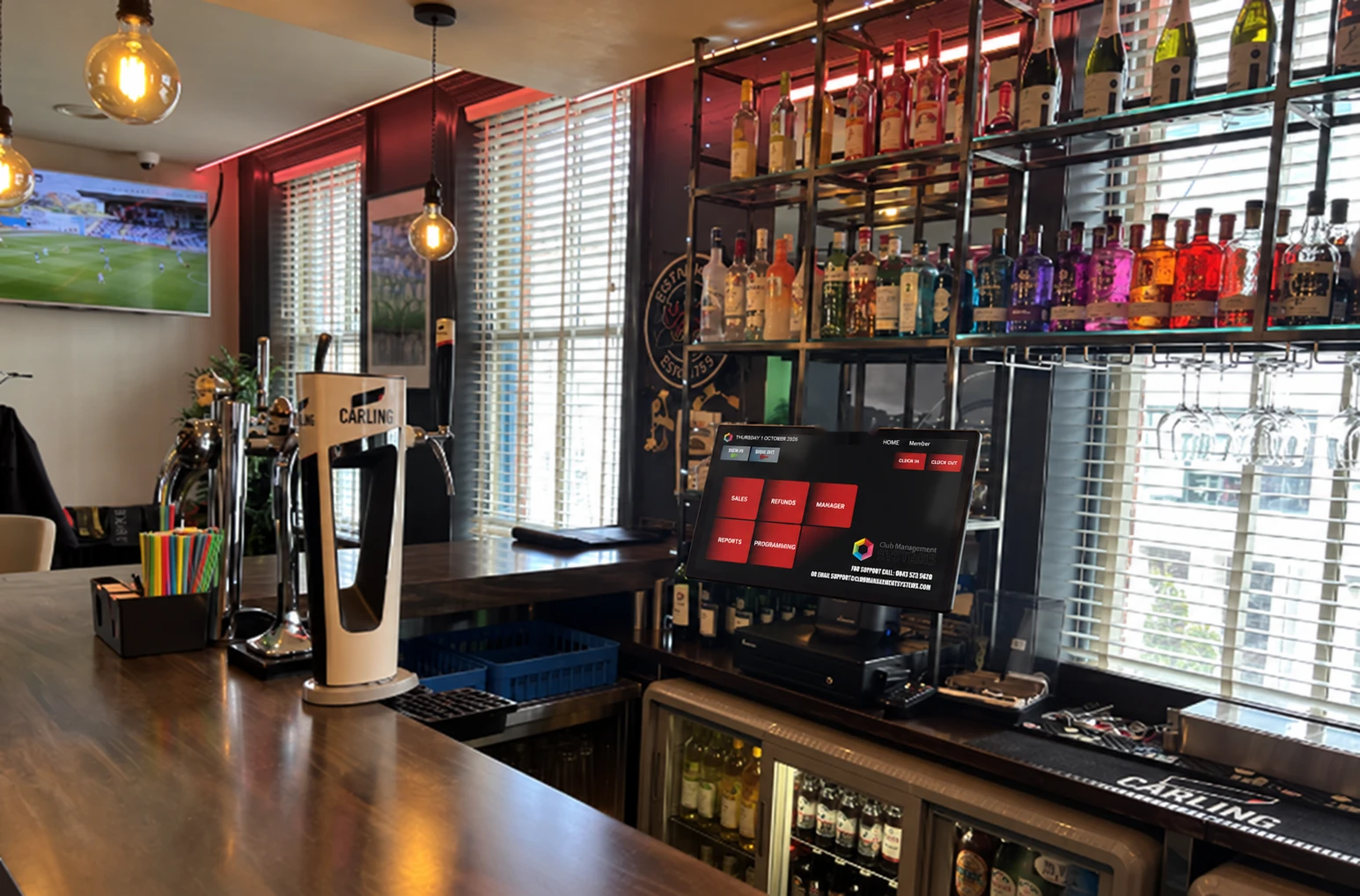 CMS EPOS installed in a hospitality bar