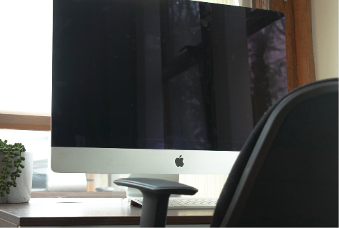 Technology workstation inside Croxtons Mill