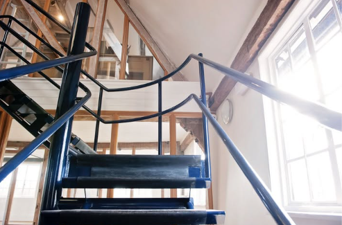 Staircase and original structure inside Croxtons Mill